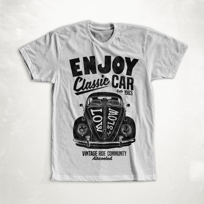 Enjoy Classic Car commercial use t shirt designs