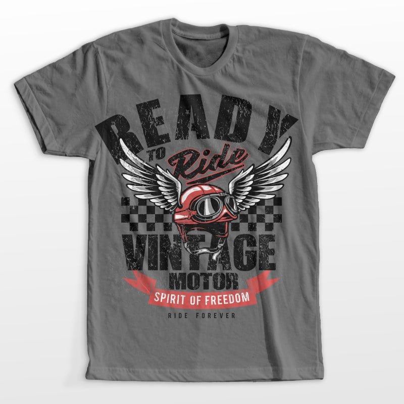 Vintage motor helmet commercial use t shirt designs