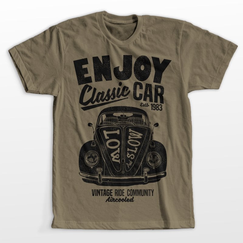 Enjoy Classic Car commercial use t shirt designs