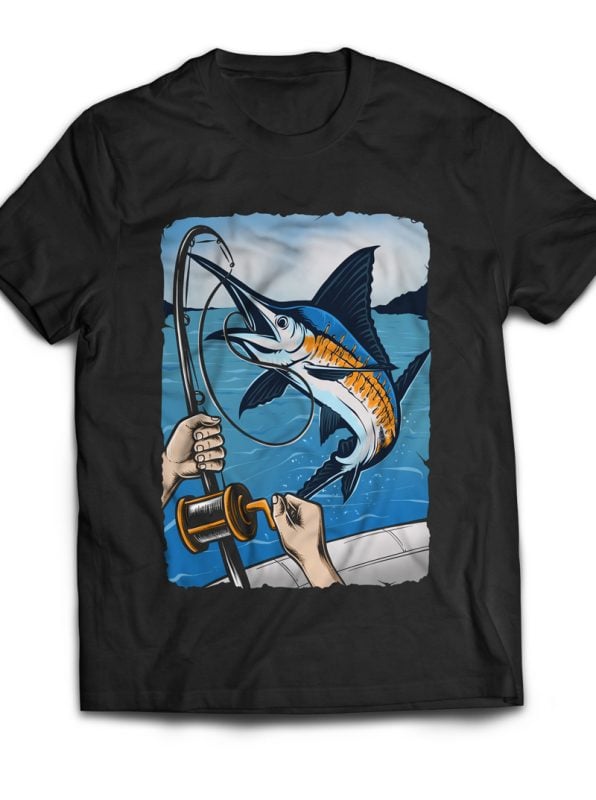 Marlin Fishing tshirt-factory.com