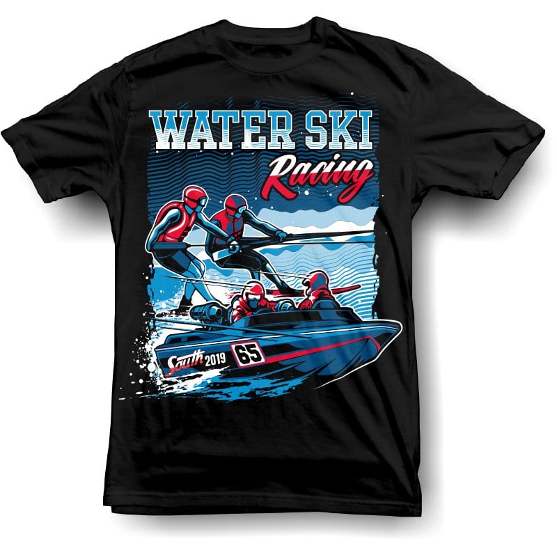 Water ski tshirt design for sale