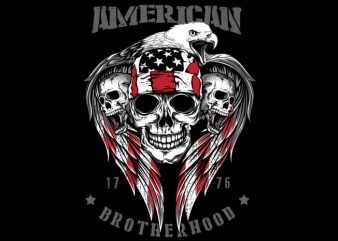 American Brotherhood 1776 print ready vector t shirt design
