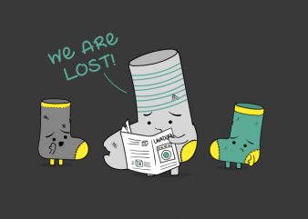 We are Lost socks t shirt design to buy