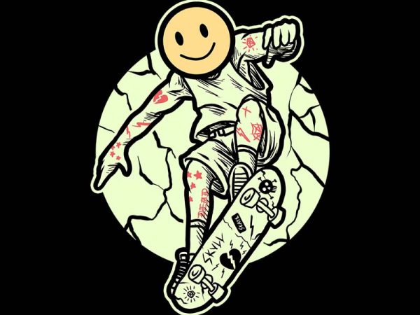 Let’s skate tshirt design