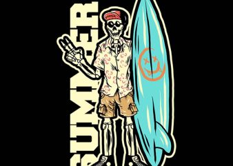 skull on vacation tshirt design