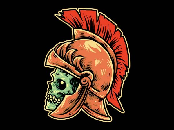 Roman skull army tshirt design