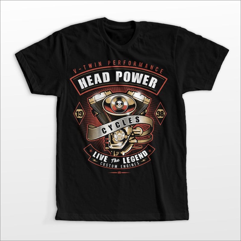 Head Power t shirt designs for sale