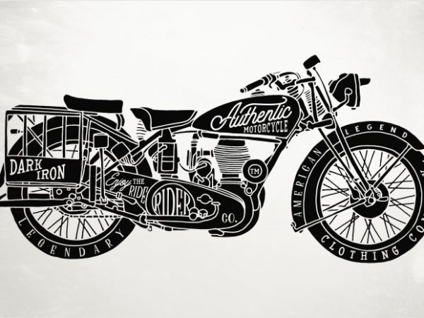 Classic bike graphic t-shirt design