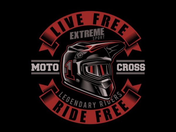 Motorcross helmet t shirt design for purchase