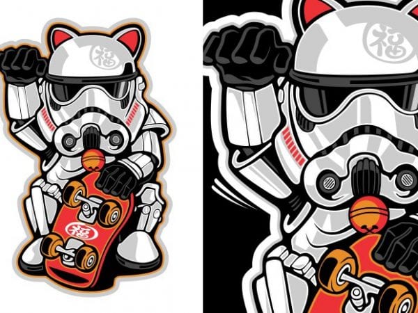 Maneki Trooper t shirt designs for sale Maneki Trooper t shirt designs for sale