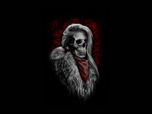 Women skull t-shirt design png