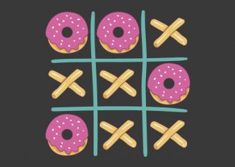 Donuts Game! commercial use t-shirt design