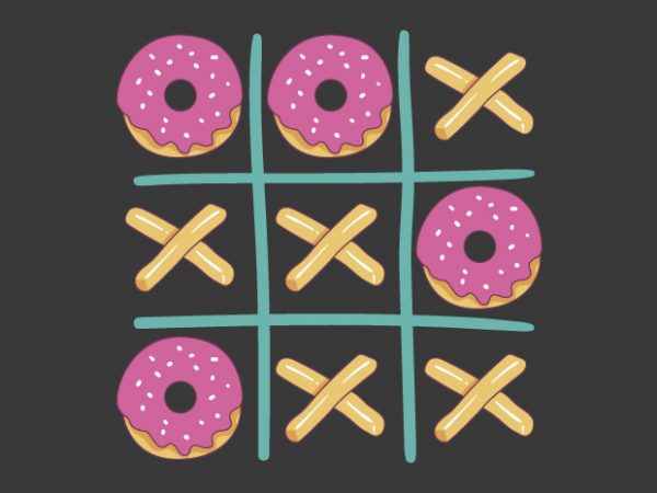 Donuts game! commercial use t-shirt design