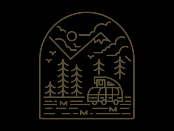 Into the mountain t shirt design png