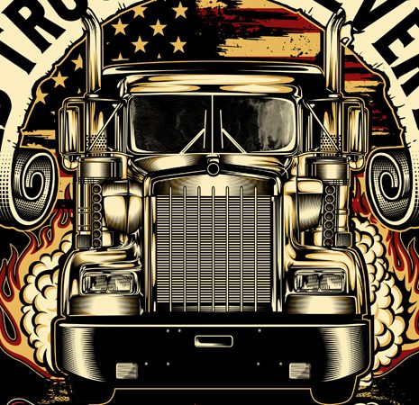 Old truck never die tshirt design vector