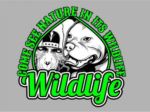 Wild life t shirt design to buy