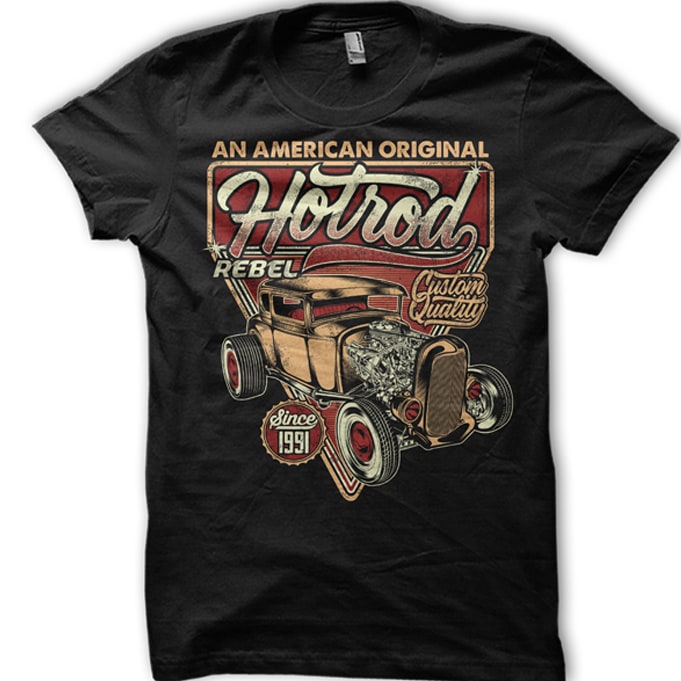 An American Original Hotrod t shirt designs for sale