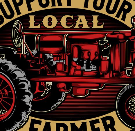 Support your local farmer commercial use t-shirt design