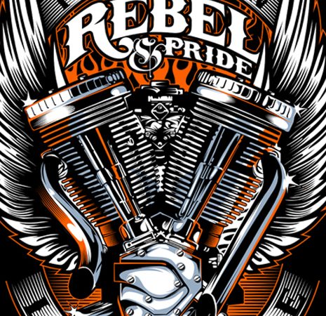 Rebel and pride vector shirt design Rebel and pride vector shirt design