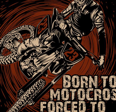 Born to motocross forced to work tshirt design vector