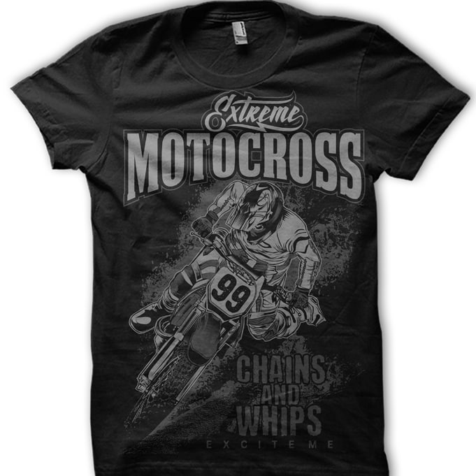 extreme motocross t shirt design png
