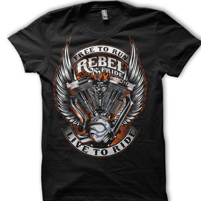 Rebel And Pride t shirt designs for sale