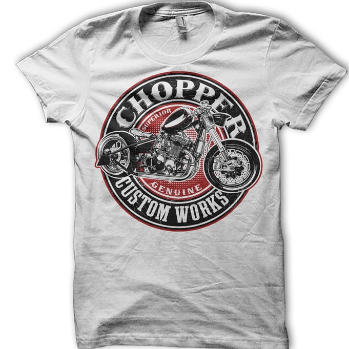 Chopper custom works t shirt designs for sale