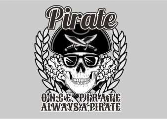 Always A Pirate t shirt design png