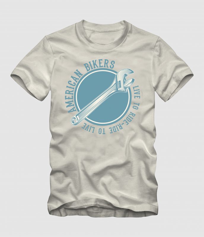 American Biker buy t shirt design