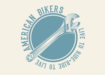 American Biker buy t shirt design for commercial use