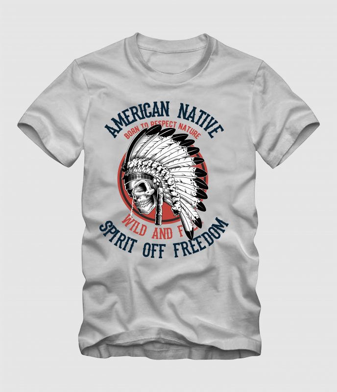 American Natie t shirt design png