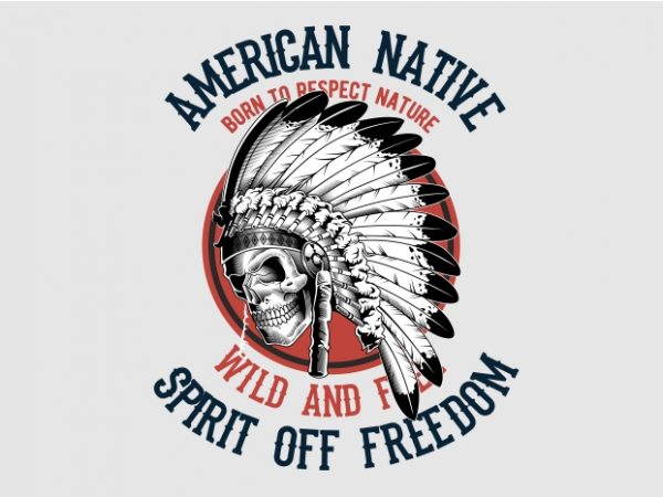 American natie vector t shirt design for download