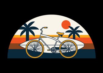 Surf Bike vector t-shirt design