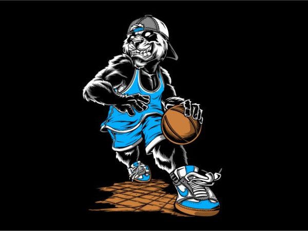 Basketball beast print ready t shirt design