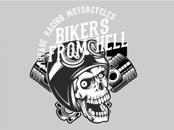 Biker from hell buy t shirt design artwork