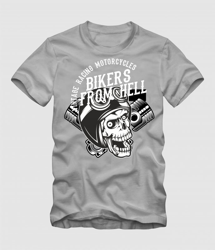 Biker From Hell t shirt design png