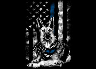 Blue Line Dog print ready shirt design