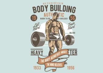 Body Builder graphic t-shirt design