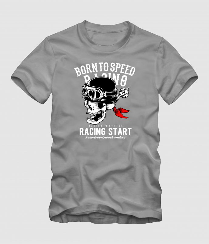 Born to Speed Racing t shirt design png