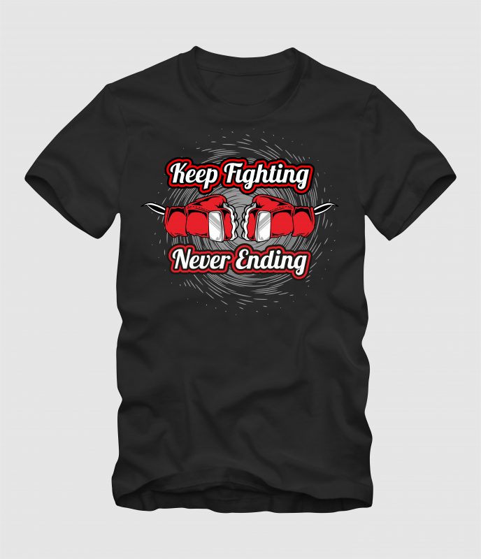Boxing Gloves t shirt designs for merch teespring and printful