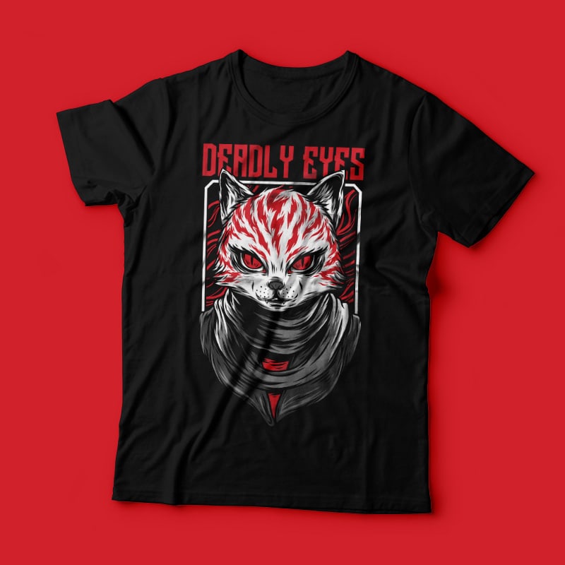Deadly Eyes T-Shirt Design tshirt-factory.com