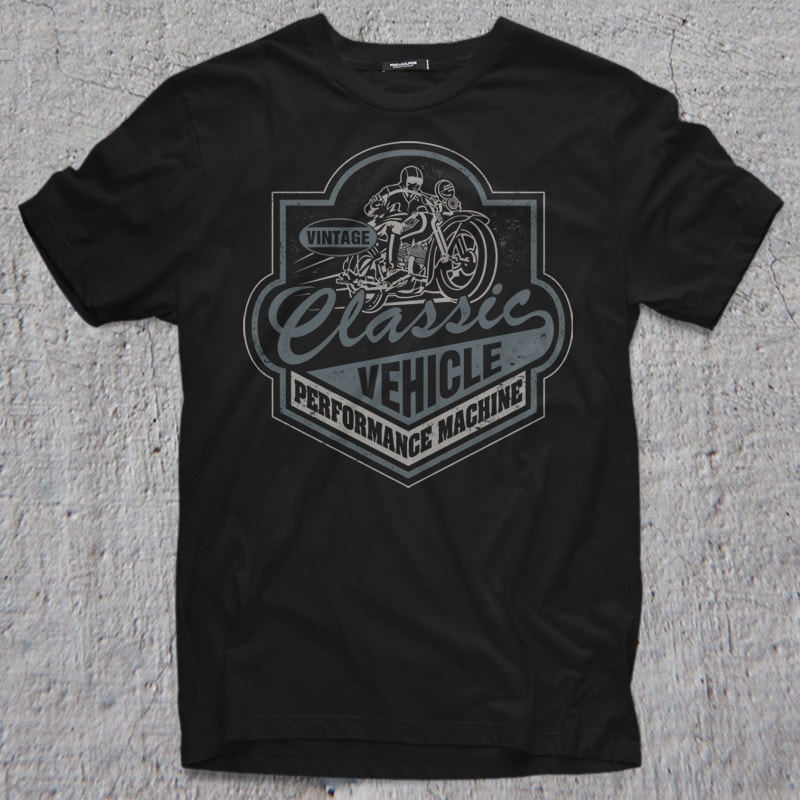 CLASSIC VEHICLE tshirt design for merch by amazon
