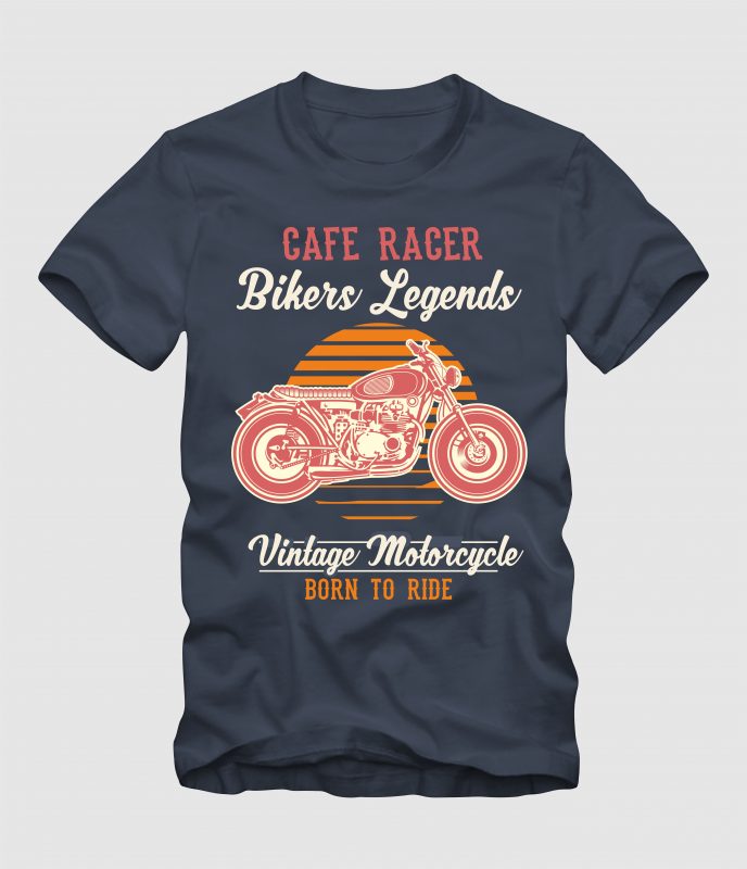 Cafe Racer Lagend t shirt design png