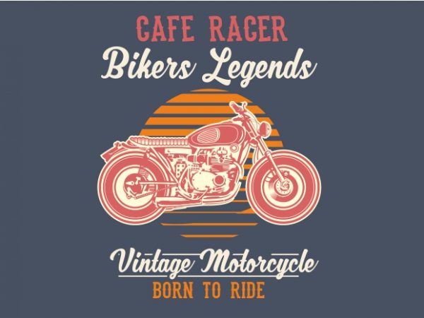 Cafe racer lagend t shirt design to buy