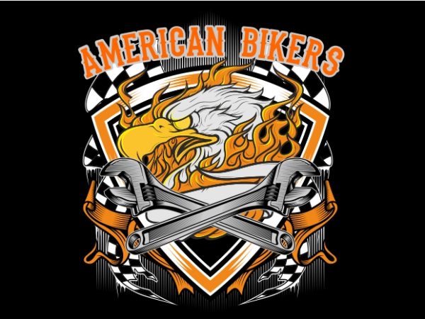 Eagle biker vector t-shirt design template Eagle biker vector t-shirt design template
