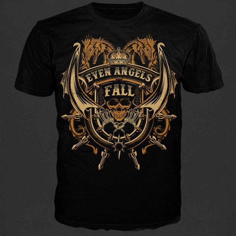 Even Angels Fall vector shirt designs