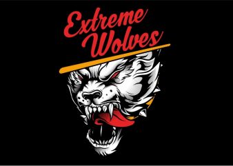 Extreme Wolves buy t shirt design