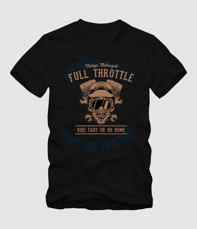 Full Throttle vector t shirt design