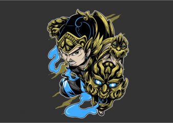 Gatot Kaca Hero graphic t-shirt design