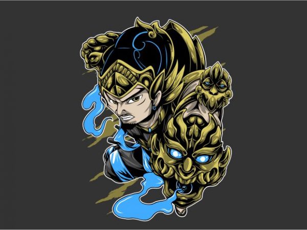 Gatot kaca hero graphic t-shirt design